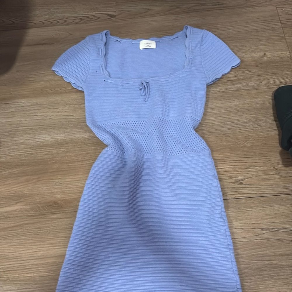 aritzia brand new blue knitted dress